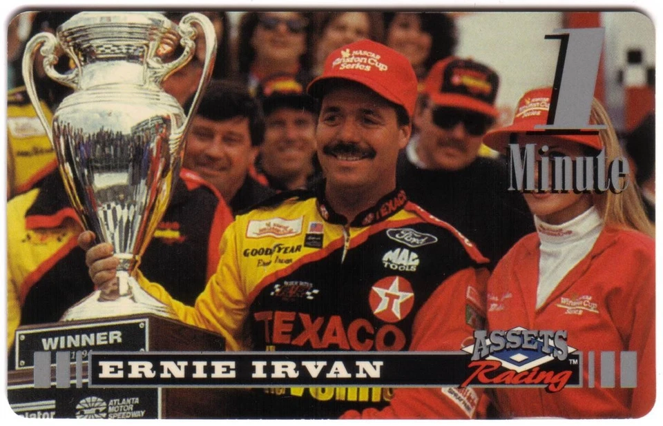 Assets Racing 1995: 1 Minute Ernie Irvan (Texaco) SPECIMEN Phone Card - Image 1 of 1