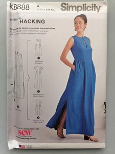 LADIES' DRESS Sewing Pattern, 'Pattern Hacking', Sizes XXS-XXL - Simplicity 8888 - Picture 1 of 2