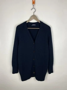 'S Max Mara Women's Blue Wool/Cashmere Button V-Neck Cardigan Sz M - Picture 1 of 17