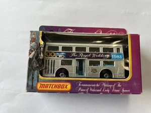 Autobús conmemorativo de dos pisos Matchbox 1981 The Royal Wedding KRW-15 - Imagen 1 de 4
