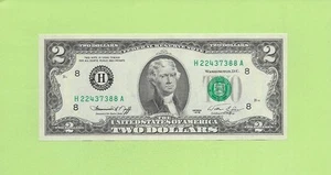 1976 ..UNCIRC $2 H 2243 7388 A .... 1976 $2 H-A NICE NOTE FRN - Picture 1 of 2