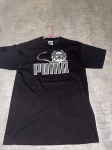 Vintage PUMA Sportswear Graphic T shirt Adult MEDIUM Black 50/50 USA Thin 1982 - Picture 1 of 6