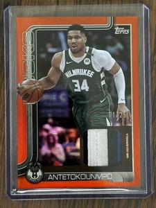 2025-26 Topps Giannis Antetokounmpo GAME USED Patch FRO-GA Bucks SSP Orange /25 - Bild 1 von 4