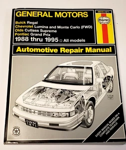 Haynes Auto Repair Manual 1988-1995 38010 BuickRegal OldsCutls PontiacGP ChevMC - Bild 1 von 7
