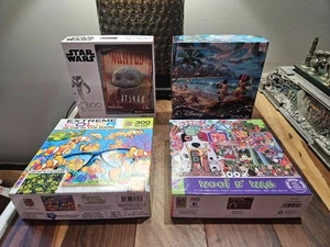 Lot of 4 Children Theme 300 Piece Puzzles - Master Piece,Veaco,Buffalo,EZ-Grip - Picture 1 of 4