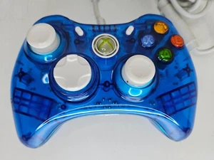 PDP Rock Candy Xbox 360 Controller cablato blu traslucido ~ TESTATO 037-010 - Foto 1 di 9