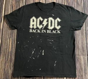 ACDC Thrashed Shirt Back In Black Size XL AC/DC Paint - Picture 1 of 4