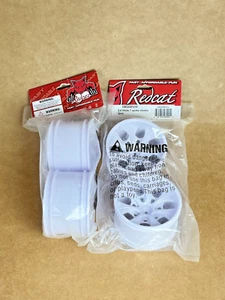 Redcat Racing Lot 08008nw 2.8 White 7 Spoke Wheels (4pcs) RC Parts Rare Vintage - Picture 1 of 7