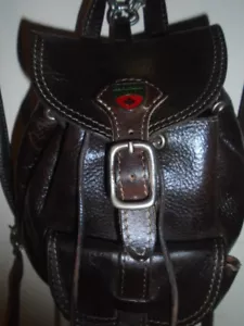 THE ORIGINAL ROOTS BANFF INDESTRUCTIBLE ALL LEATHER SCHOOL.GIRL MINI BACKPACK +1 - Picture 1 of 12