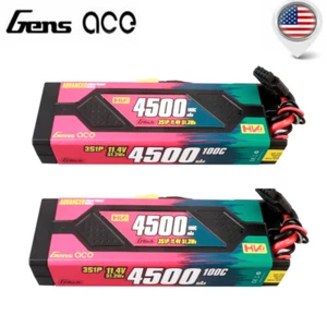 2X GensAce G-Tech 4500mAh 3S 100C 11.4V Lipo Battery HardCase Advanced XT60 Plug - Picture 1 of 5