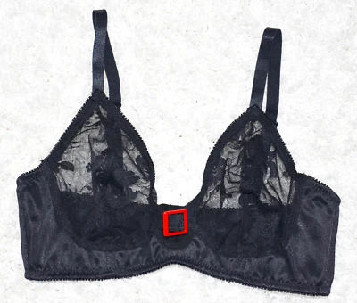 Cottelli Collection BH Größe S 36 38 ohne Bügel transparent durchsichtig schwarz - Bild 1 von 4