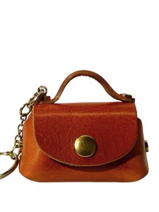 Accessorio e ciondolo borsa fatta a mano in pelle di vitello in stile vintage - Foto 1 di 4