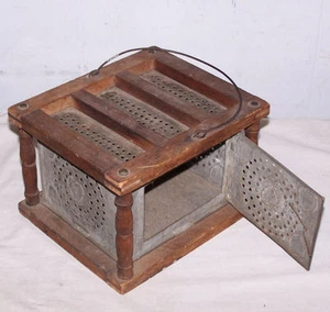 Tin & Wood Antique Foot Warmer - Picture 1 of 3