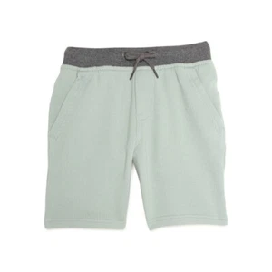 Wonder Nation Boys Green Jogger Shorts - Elastic Waistband (Choose Size) - Picture 1 of 11