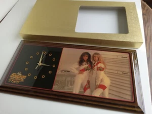Vintage 1980’s Snap-On Tools Racing Pinup Girl Wood Wall Clock, Works NIB - Picture 1 of 7