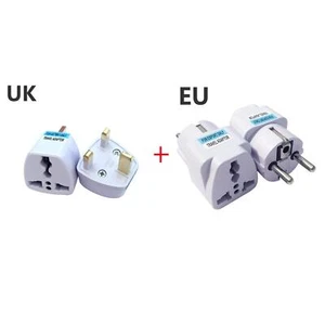 Universal EU UK Plug Adapter AU Us To EU Euro Kr Travel Adapter Electrical Plug - Picture 1 of 5