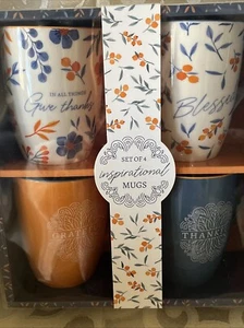 MUG SET-THANKFUL GRATEFUL BLESSED (SET OF 4) - H - Picture 1 of 11