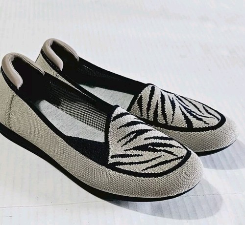 Clarks mocassino a righe Carly Star pietra e blu donna taglia 8 5