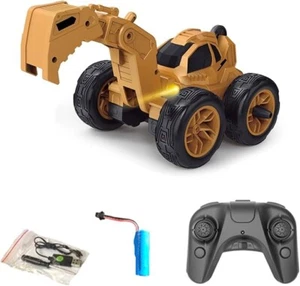 GoolRC Excavatrice RC, Pelle télécommandée échelle 1:28, Camion RC avec cascade - Photo 1/7