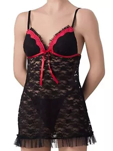 Apt. 9 Ruffles & Lace Babydoll & G-String Lingerie Set NWT - Picture 1 of 2