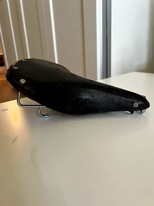 Original Brooks B72 Vintage Bicycle Saddle Chrome Leather Springs - Black colour - Picture 1 of 9