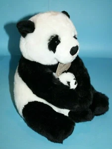 Russ Yomiko Mother Panda Bear 11" & Baby 5" Plush Stuffed Animal 34122 Soft Toy - Picture 1 of 9