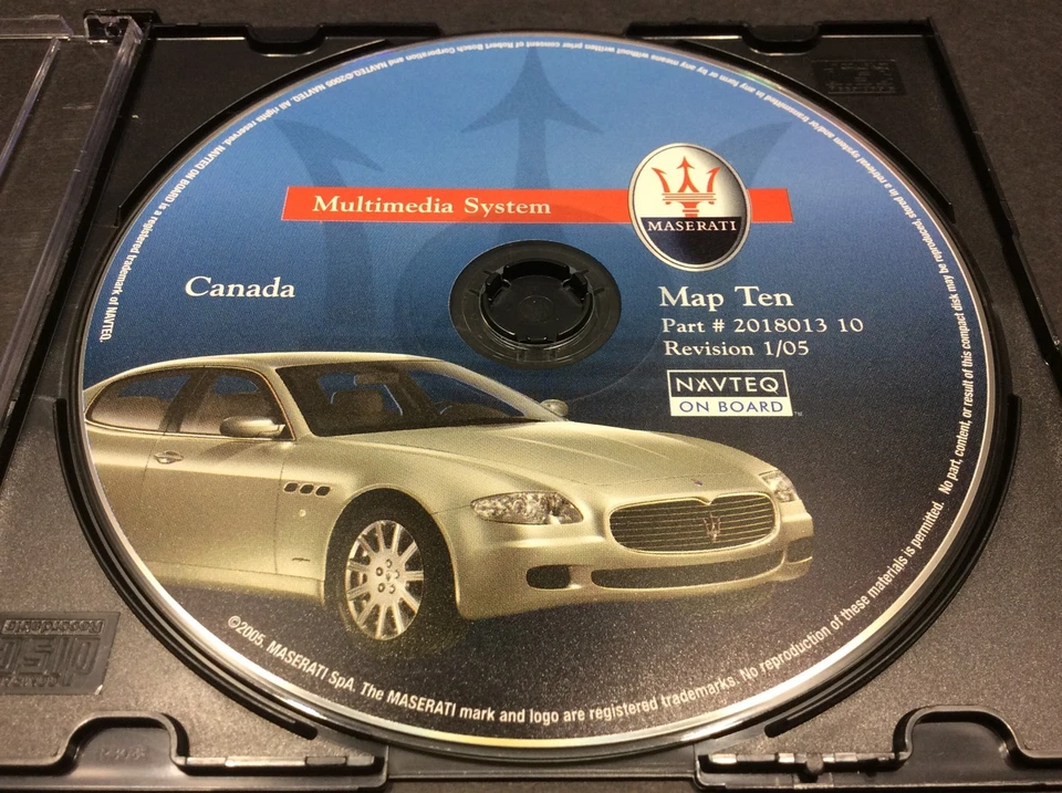 MASERATI NAV GPS DVD CD DISK MAP TEN 10.  2018013 10. 1/05 CANADA #CD45 - Image 1 of 1