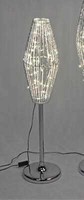 Lampada Da Terra LED Ovale H. 90Cm D. 22Cm Argento Metallo Formano - Immagine 1 di 2