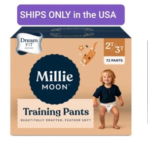 New Millie Moon Natural JUMBO (72 Count) Disposable Training Pants Size 2T/3T - Picture 1 of 6