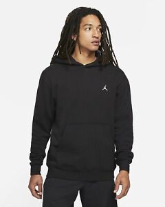 Nike Men's Air Jordan Essentials Fleece Pullover Hoodie Black - Sz XL-New 