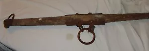 Antique Cattle Yoke Cow Whipple Ox Horse Primitive Farm Wood Iron Single Tree 40 - Picture 1 of 8