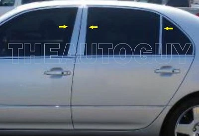 2001 2002 2003 LEXUS LS430 STAINLESS STEEL 6 PC PILLAR POST MOLDING SET - Image 1 of 3