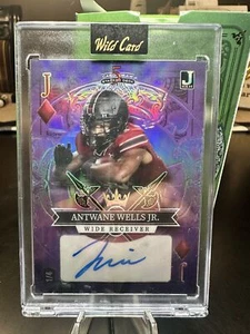 Baraja apilada 2023 Wild Card Auto 5 Card Draw RC Antwane Wells Jr. 1/4 automática - Imagen 1 de 2