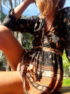 Vintage Early Spell & the Gypsy Collective Phoenix play dress in black Size XS - Picture 1 of 8