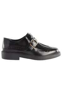 TOD'S BLACK LEATHER BROGUES EU 40 UK 7 US 10 - Picture 1 of 6
