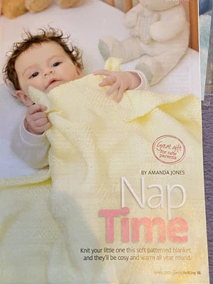 🧶Knitting Pattern Baby Blanket - Magazine Extract - Nap Time Gift Idea - Image 1 of 4
