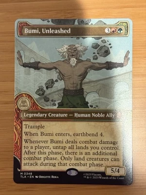 Bumi, Unleashed (Showcase) Borderless NM MTG: Avatar The Last Airbender - Image 1 of 2