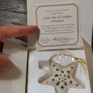 Lenox Ornament Star of Freedom Jeweled Ornament New Box Never Used - Picture 1 of 5