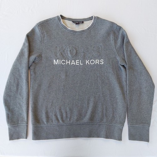 Felpa girocollo pullover uomo Michael Kors logo in rilievo taglia S