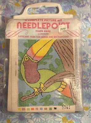 De Colección Vogart Artesanía Hecho a Punta de Aguja Kit Fácil Tucán 5”x7” Marco en Kit Foto 1 de 4