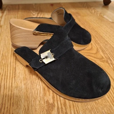 Dr. Scholls Clog Black Suede Size 9 Slip On Comfort - Image 1 of 4