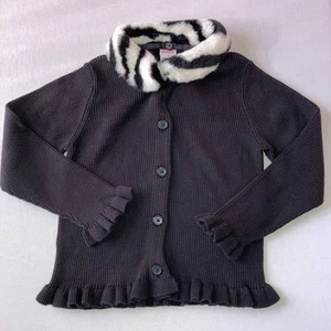 Gymboree Mod Zebra Black Cardigan Sweater Size 5 NWT - Picture 1 of 1