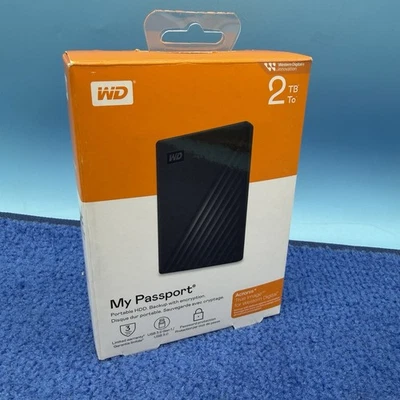 Western Digital My Passport 2TB External 2.5" Hard Drive WDBYVG0020BBK-WESN - Image 1 of 3