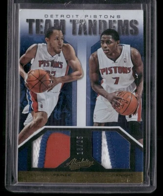 2012-13 Absolute 25 Tayshaun Prince Brandon Knight Team Tandem Prime /25 - Image 1 of 2