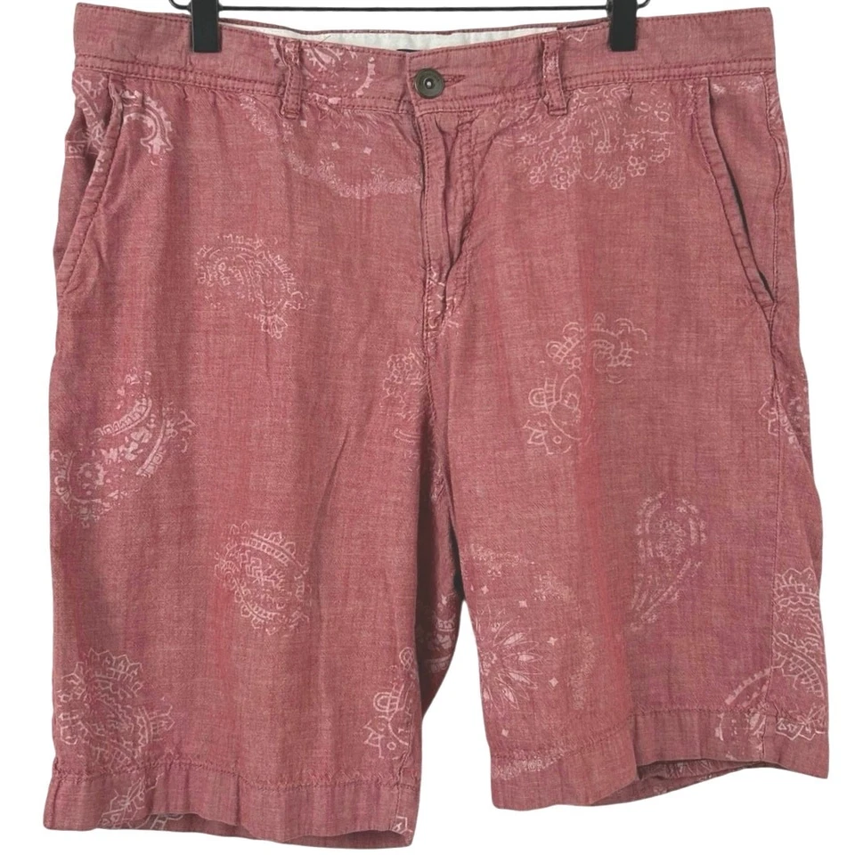 Шорты повседневные мужские Tommy Hilfiger классический крой шамбре красные опрятные классический размер 36 - Изображение 1 из 4