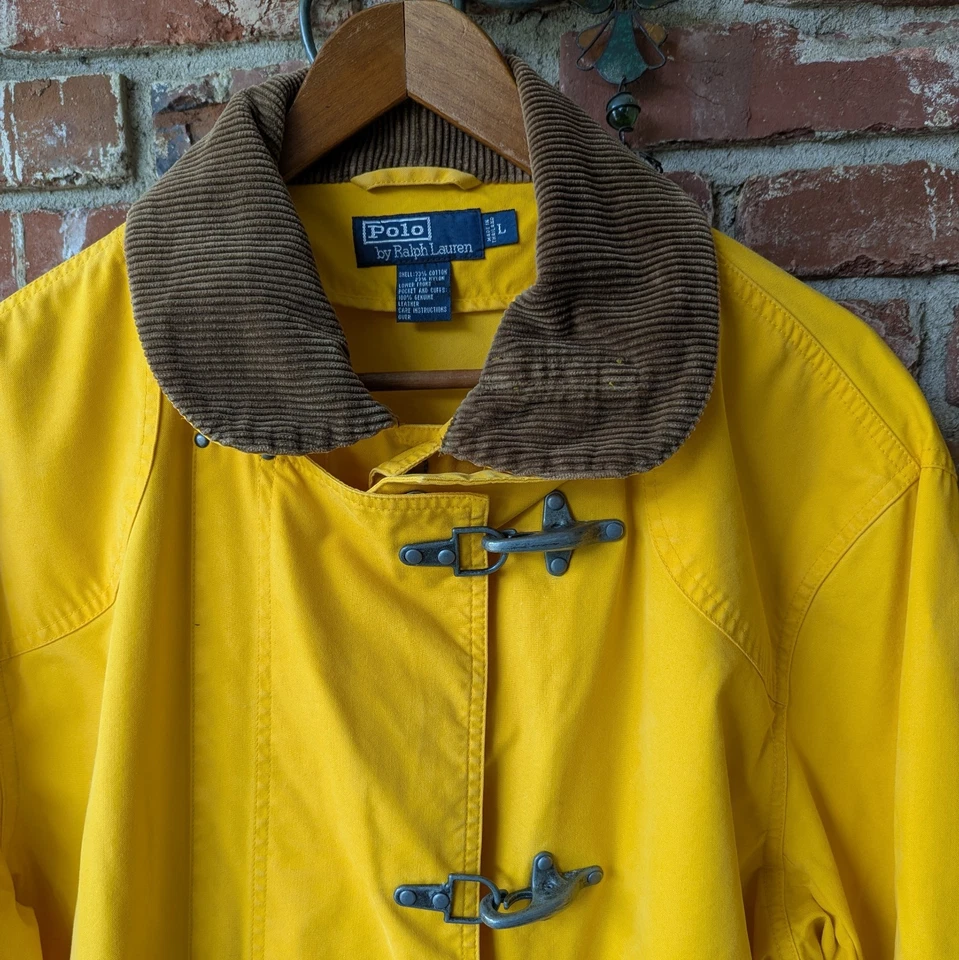 Chaqueta Polo Ralph Lauren Tareas Cierre Langosta Para Hombres Grande Amarillo Bombero Palanca Foto 1 de 4