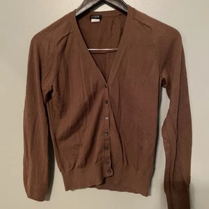 J.crew braune Strickjacke Knopfleiste 100% Baumwolle - Größe M - Bild 1 von 7