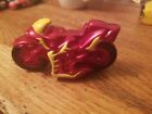 1996 Wendy's Kids Meal Toy Pullback Motorcycle Cycle Sonic Gold Horse Red Rare 