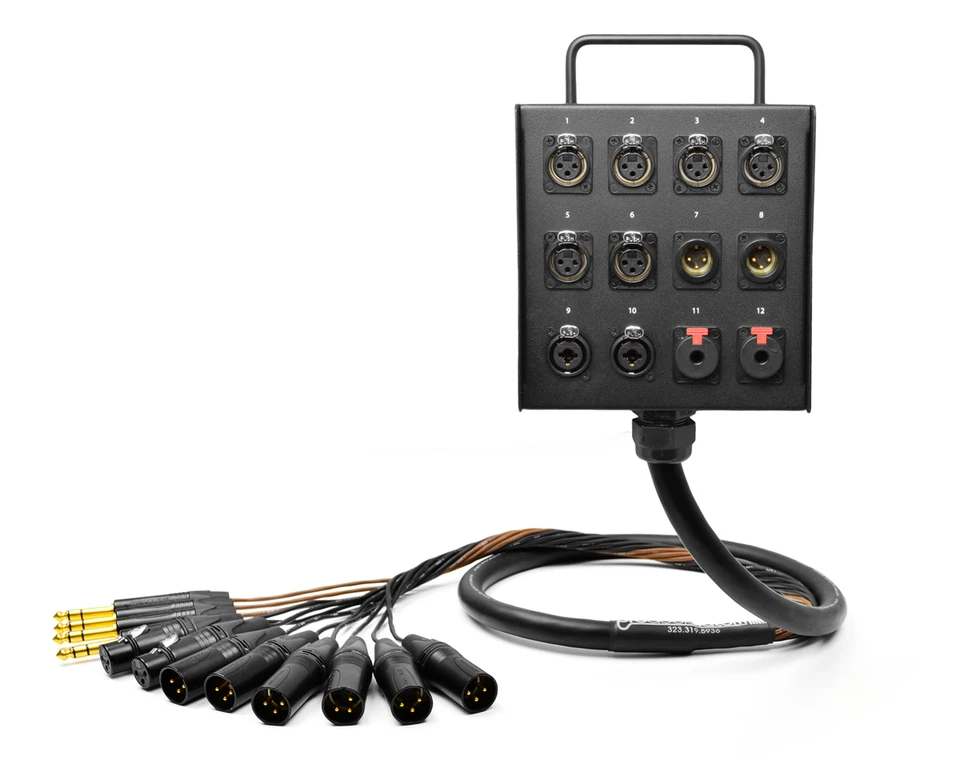 12Ch Studio Wall Box | Mogami 2933 & Neutrik Gold Connectors | Standard | 5 Ft - Image 1 of 1