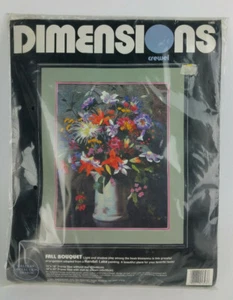 NEU Dimensions Crewel Stickpackung HERBSTSTSTRAUSS Blumen 14x18 1991 #1393 - Bild 1 von 6
